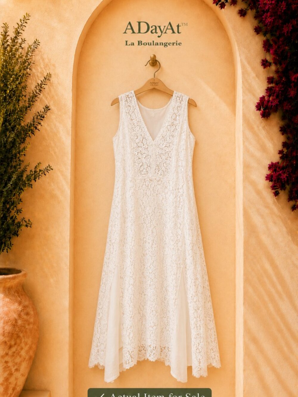 Fairy Mediterranean Cotton Lace Boho Maxi Dress Reba White Romantic Cottagecore